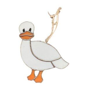 Stained Glass Duck Ornament With Hanging String Decoration